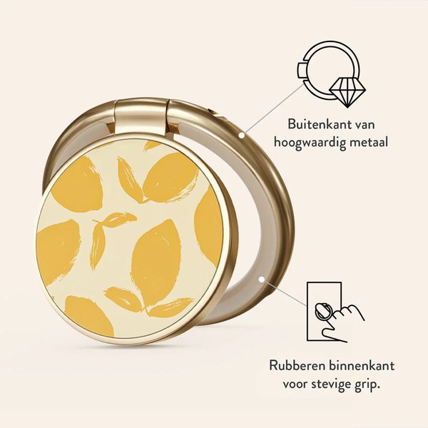 Burga Ringholder Gold - Telefoonring - Lemon Tart