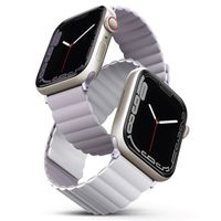 Uniq Revix dubbelzijdig bandje Apple Watch Series 1 t/m 9 / SE (38/40/41 mm) | Series 10 / 11 (42 mm) - Lilac / White