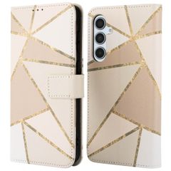 imoshion Design Bookcase Samsung Galaxy A35 - Beige Graphic