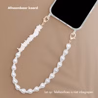 Selencia Telefoonkoorden Set met Parels en Schelpen - Beige