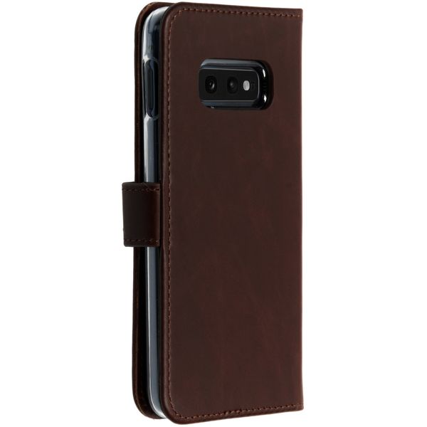 Selencia Echt Lederen Bookcase Samsung Galaxy S10e - Bruin