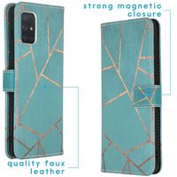 imoshion Design Softcase Bookcase Samsung Galaxy A71 - Blue Graphic