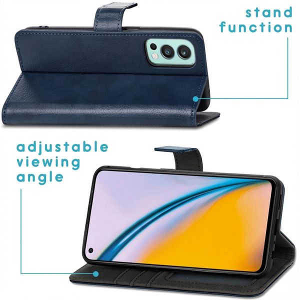 imoshion Luxe Bookcase OnePlus Nord 2 - Donkerblauw