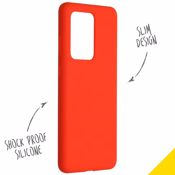 Accezz Liquid Silicone Backcover Samsung Galaxy S20 Ultra - Rood