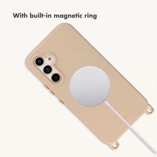 Selencia Rivièra MagSafe Case with detachable hooks Samsung Galaxy A54 (5G) - Milky Latte
