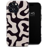 Selencia Vivid Tough Backcover met MagSafe iPhone 16 Pro Max - Art Wave Black