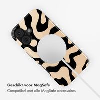 Selencia Vivid Backcover met MagSafe Apple iPhone 17 - Art Wave Black