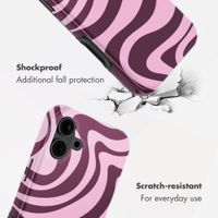 Selencia Vivid Back Cover Apple iPhone 16 - Wavy Swirl Pink Plum
