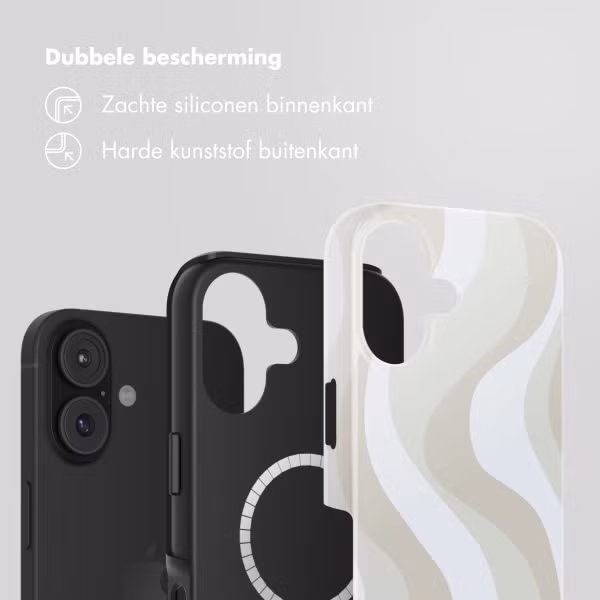 Selencia Vivid Backcover met MagSafe Apple iPhone 17 - Desert Waves Beige