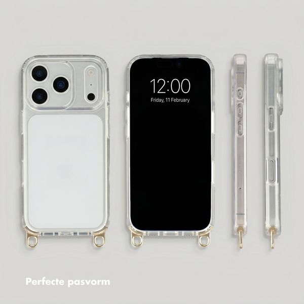 Selencia Backcover met afneembare haakjes Apple iPhone 18 Pro / 17 Pro - Transparant