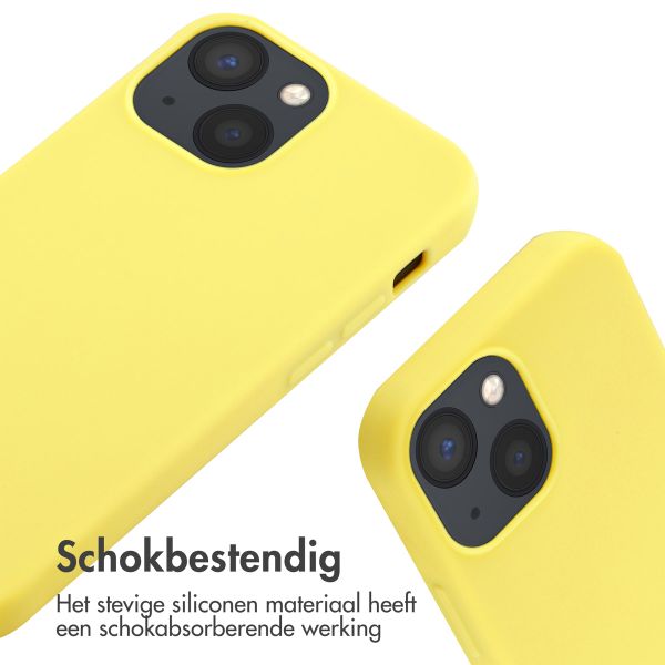 imoshion Siliconen hoesje met koord iPhone 13 Mini - Geel