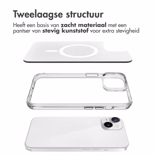 imoshion Rugged Air MagSafe Case Apple iPhone 15 Plus - Transparant