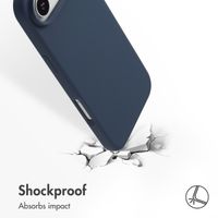 Accezz Liquid Silicone Back Cover with MagSafe Apple iPhone Air - Dark blue