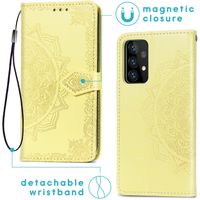 imoshion Mandala Bookcase Samsung Galaxy A72 - Geel