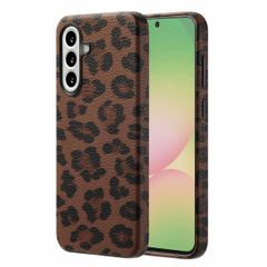 Selencia Sabi Backcover Panterprint met MagSafe Samsung Galaxy A56 - Mocha Brown