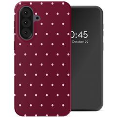 Selencia Vivid Back Cover Samsung Galaxy A37 (5G) - Happy Dots Burgundy