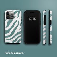 Selencia Vivid Tough Backcover iPhone 15 Pro Max - Colorful Zebra Pine Blue