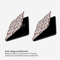 Selencia Vivid tablethoes Samsung Galaxy Tab A11 Plus / A9 Plus - Choco Flower Pop