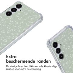 imoshion Design hoesje met koord Samsung Galaxy A16 - Smoke Green Flowers