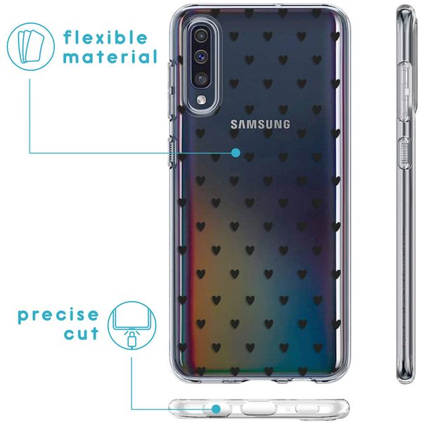 imoshion Design hoesje Samsung Galaxy A50 / A30s - Hartjes - Zwart