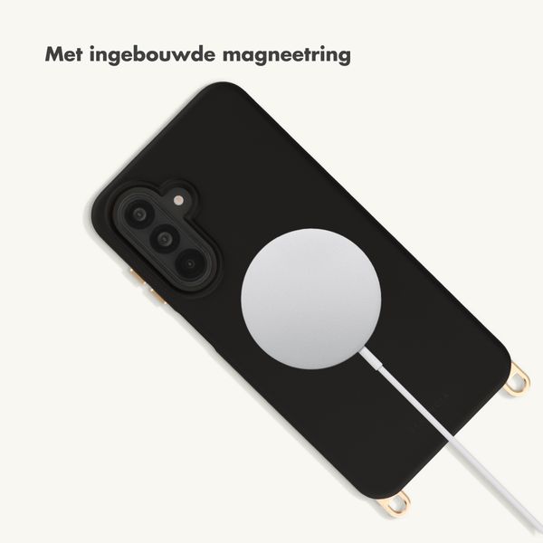 Selencia Rivièra MagSafe Backcover met afneembare haakjes Samsung Galaxy A17 (5G) / (4G) - Velvet Black