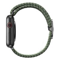 Uniq Aspen Braided bandje Apple Watch Series 1 t/m 9 / SE (38/40/41 mm) | Series 10 / 11 (42 mm) - Cypress Green