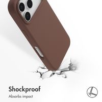 Accezz Liquid Silicone Back Cover with MagSafe Apple iPhone 17 Pro - New Tea Brown