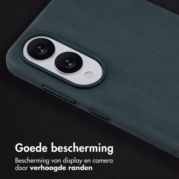 Accezz Vintage Leather Magsafe Backcover Samsung Galaxy S25 Edge - Smokey Green