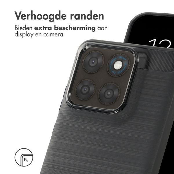 imoshion Brushed Backcover Motorola Moto G77 - Zwart