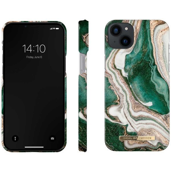 iDeal of Sweden Fashion Backcover iPhone 14 Plus - Golden Jade Marble