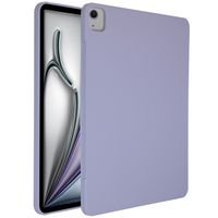 Accezz Liquid Silicone Backcover met penhouder iPad Air 13 inch (2025) M3 / (2024) M2 - Lila