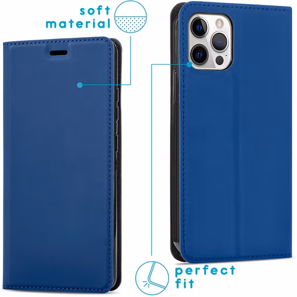 imoshion Slim Folio Bookcase iPhone 12 (Pro) - Donkerblauw