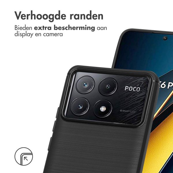 imoshion Brushed Backcover Xiaomi Poco X6 Pro - Zwart