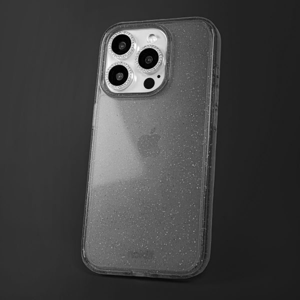Holdit Camera Lens Protector Glitter Apple iPhone 15 Pro / 15 Pro Max - Silver