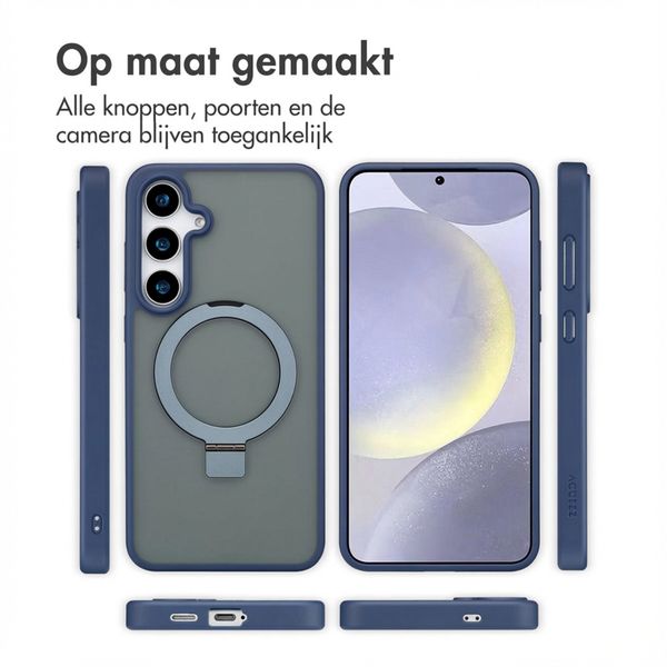 Accezz Ring Stand Backcover met MagSafe Samsung Galaxy S24 Plus - Blauw