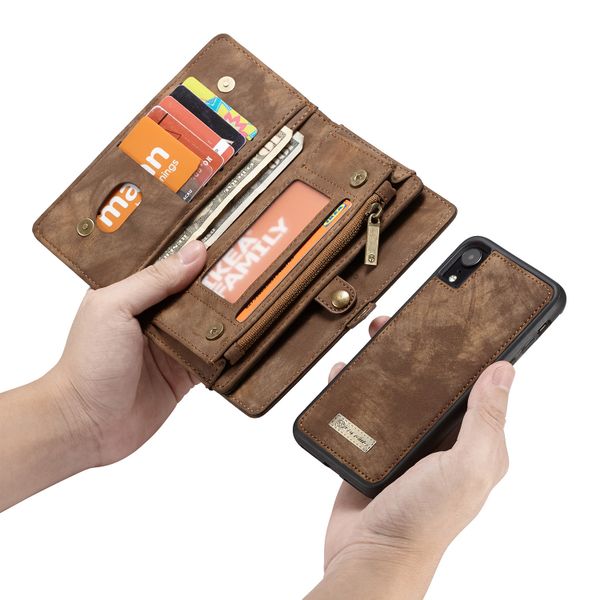 CaseMe Luxe Lederen 2 in 1 Portemonnee Bookcase iPhone Xr