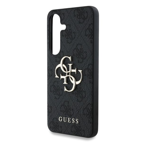 Guess 4G Metal Logo Backcover Samsung Galaxy S25 - Zwart