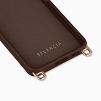 Selencia Rivièra MagSafe Backcover met afneembare haakjes Samsung Galaxy S25 / S24 - Choco Brown