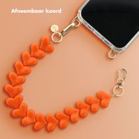 Selencia Transparent Case with Hooks + Lova Wrist Strap Apple iPhone 16 Pro - Orange