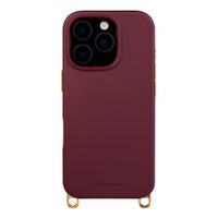 Selencia Rivièra MagSafe Backcover met afneembare haakjes Apple iPhone 16 Pro - Bold Burgundy