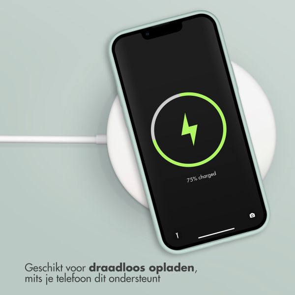 Accezz Liquid Silicone Backcover Apple iPhone 12 (Pro) - Sky Blue