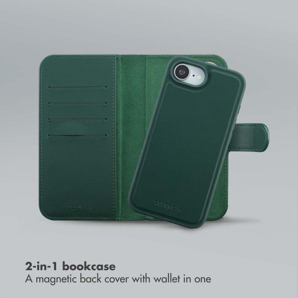 Selencia Olyn Detachable Bookcase with MagSafe Apple iPhone 17e / 16e - Green
