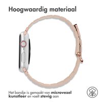 imoshion Magnetisch lederen bandje Apple Watch Series 1 t/m 9 / SE (38/40/41 mm) | Series 10 (42 mm) - Beige