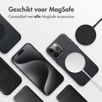 Accezz MagSafe Leather Backcover Apple iPhone 15 Pro Max - Onyx Black
