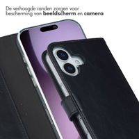Selencia Echt Leren Bookcase Apple iPhone 17 - Zwart
