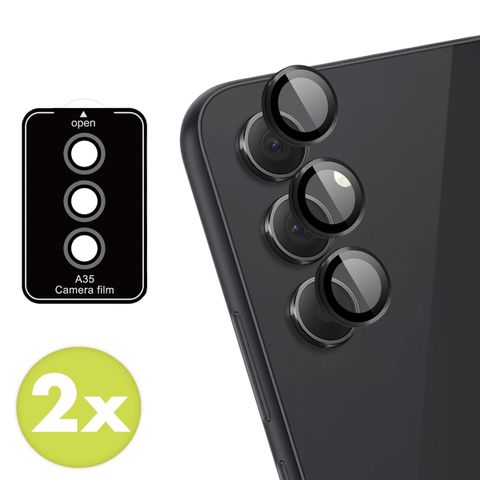 imoshion 2 Pack Camera lens protector Samsung Galaxy A35 - Black