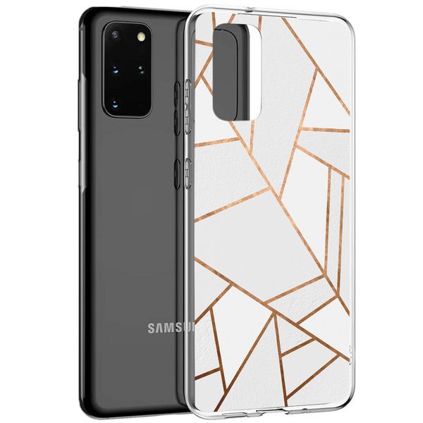 imoshion Design hoesje Samsung Galaxy S20 Plus - Grafisch Koper / Wit