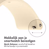 imoshion Siliconen sportbandje met gesp - Universeel 22 mm aansluiting - Beige