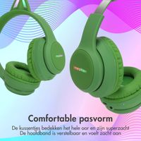 imoshion Kids LED Light Cat Ear Bluetooth Headphones - Kinder koptelefoon - Draadloze koptelefoon + AUX kabel - Groen