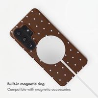Selencia Vivid Back Cover with MagSafe Samsung Galaxy S26 Ultra - Happy Dots Chocolate